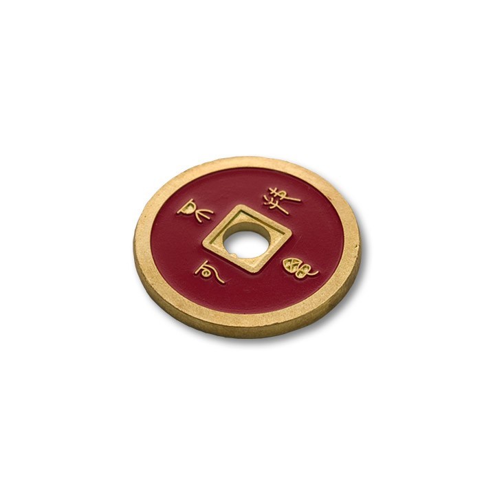 Chinese Coin (CH0021) Blue & Red by Tango Magic - Tricks