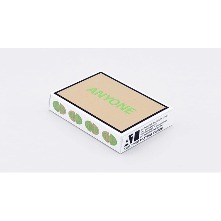 Beige/Green Cap Logo ANYONE Playing Cards