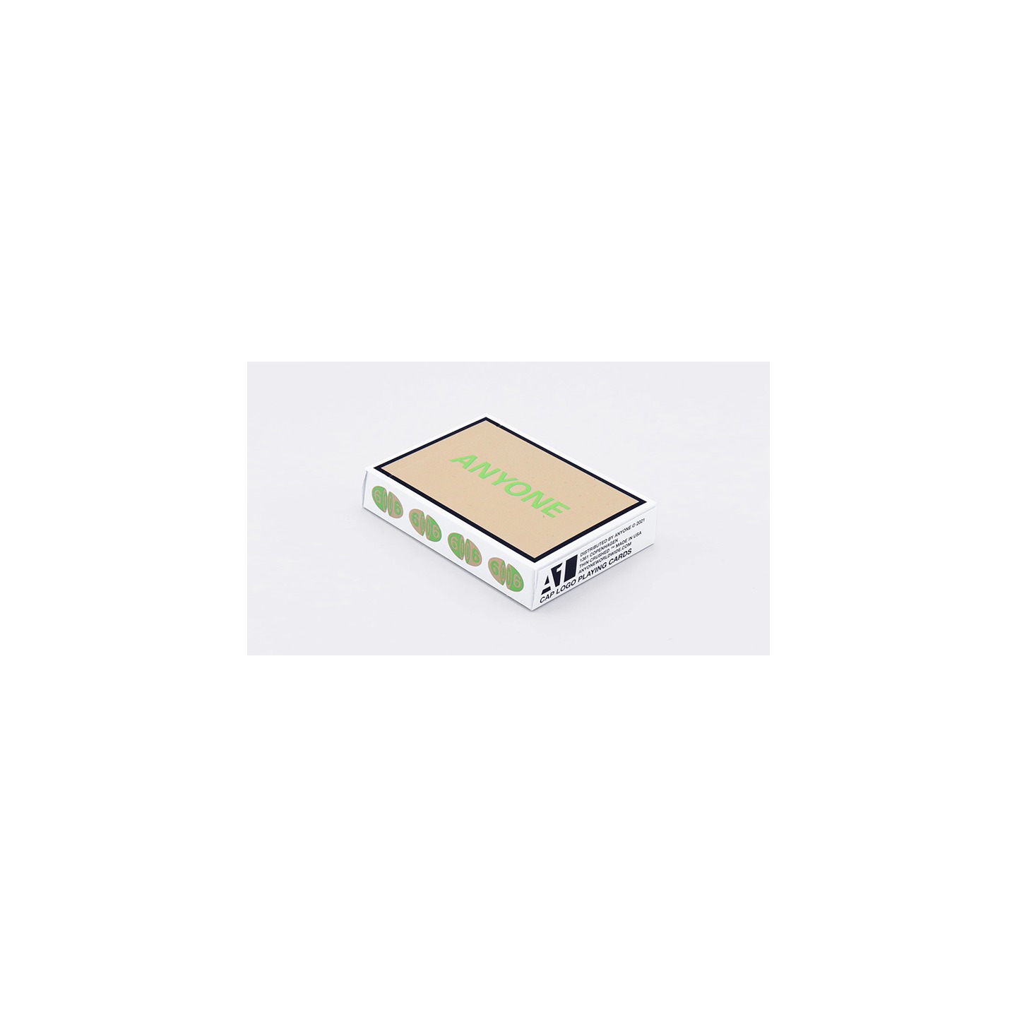 Beige/Green Cap Logo ANYONE Playing Cards