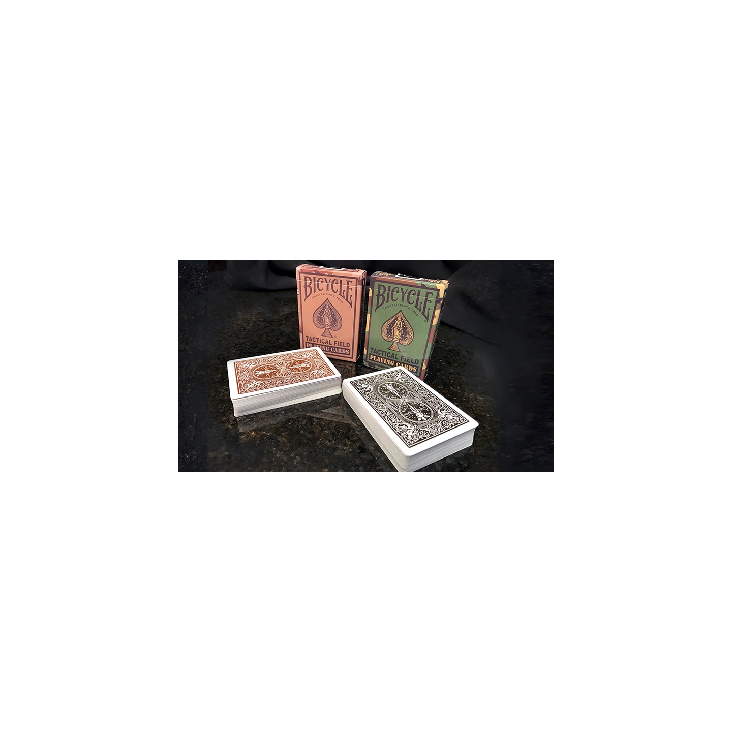 Bicycle Tactical Field Green Camo/Brown Camo (6 Decks) by US Playing Card Co