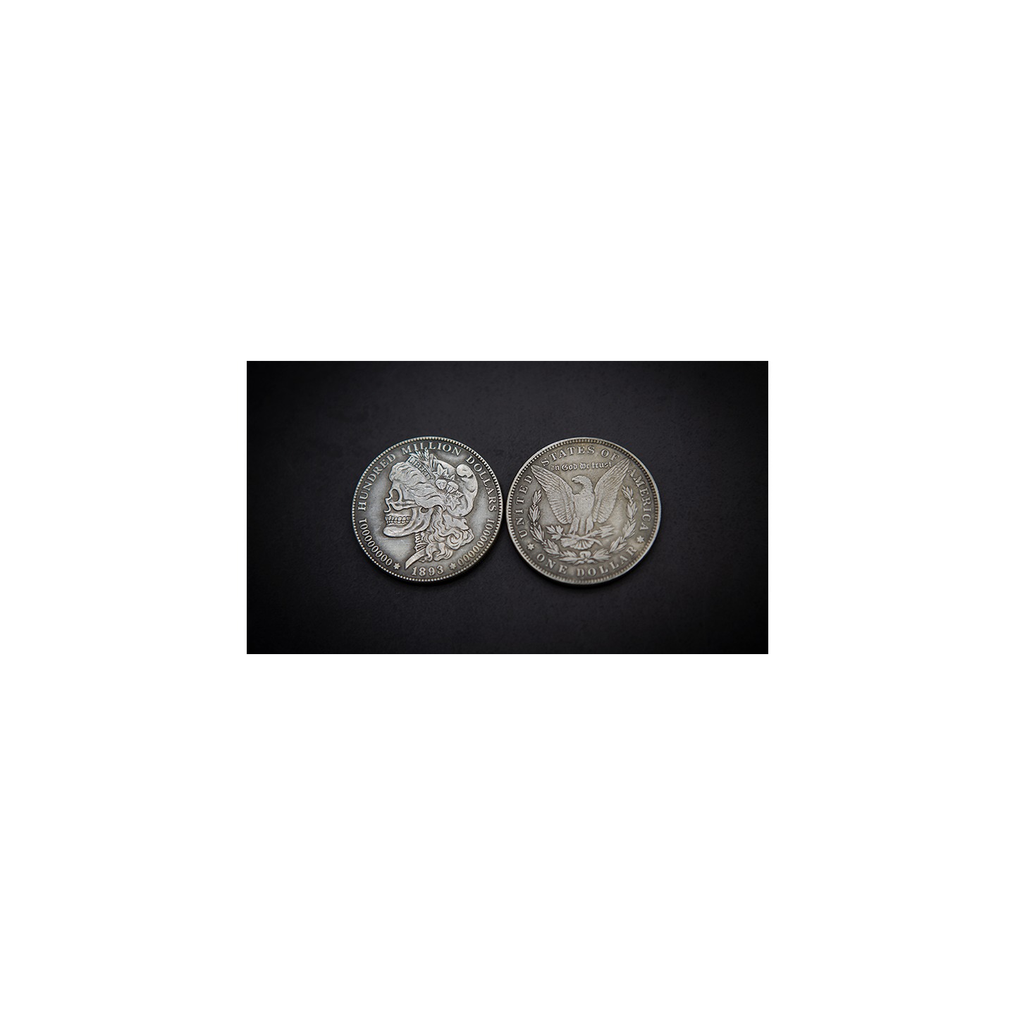 MORGAN SKULL HEAD COIN by Men Zi Magic