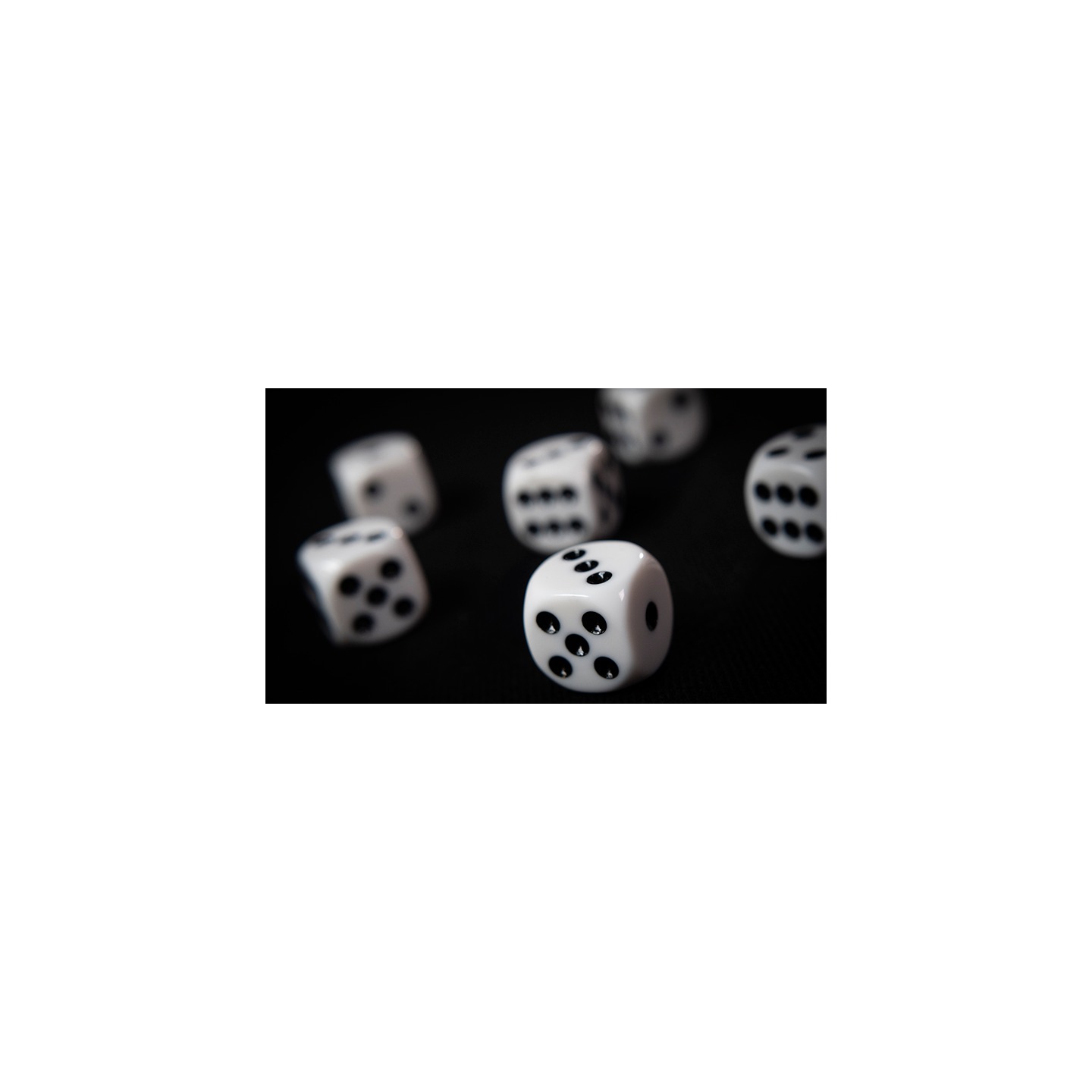NON GIMMICKED DICE 6 PACK/WHITE by Tony Anverdi