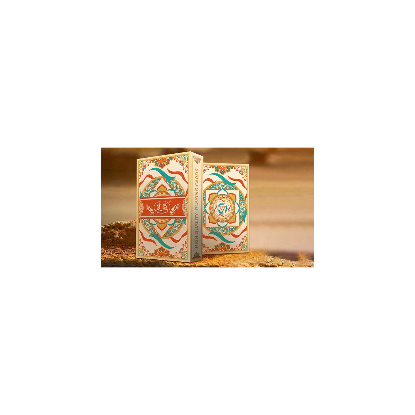 Three Rabbits with Ears Playing Cards