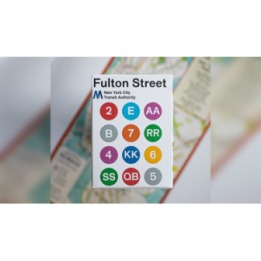 WHITE EDITION FULTON STREET MTA PLAYING CARDS (1972 VIGNELLI MAP EDITION)