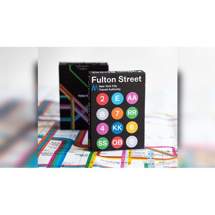 BLACK EDITION FULTON STREET MTA PLAYING CARDS (1972 VIGNELLI MAP EDITION)