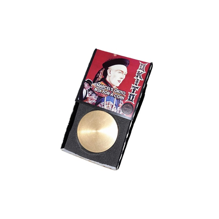 Marcel's Okito Box DOLLAR SIZE (Gimmicks and Online Instructions) by Marcelo Manni