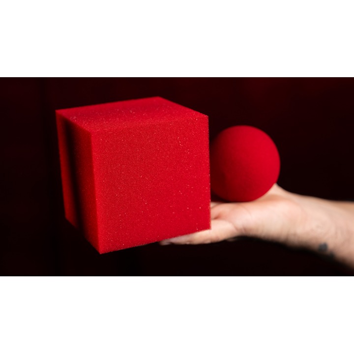 Magic Sponge Ball to Square JUMBO RED by Murphy's Magic