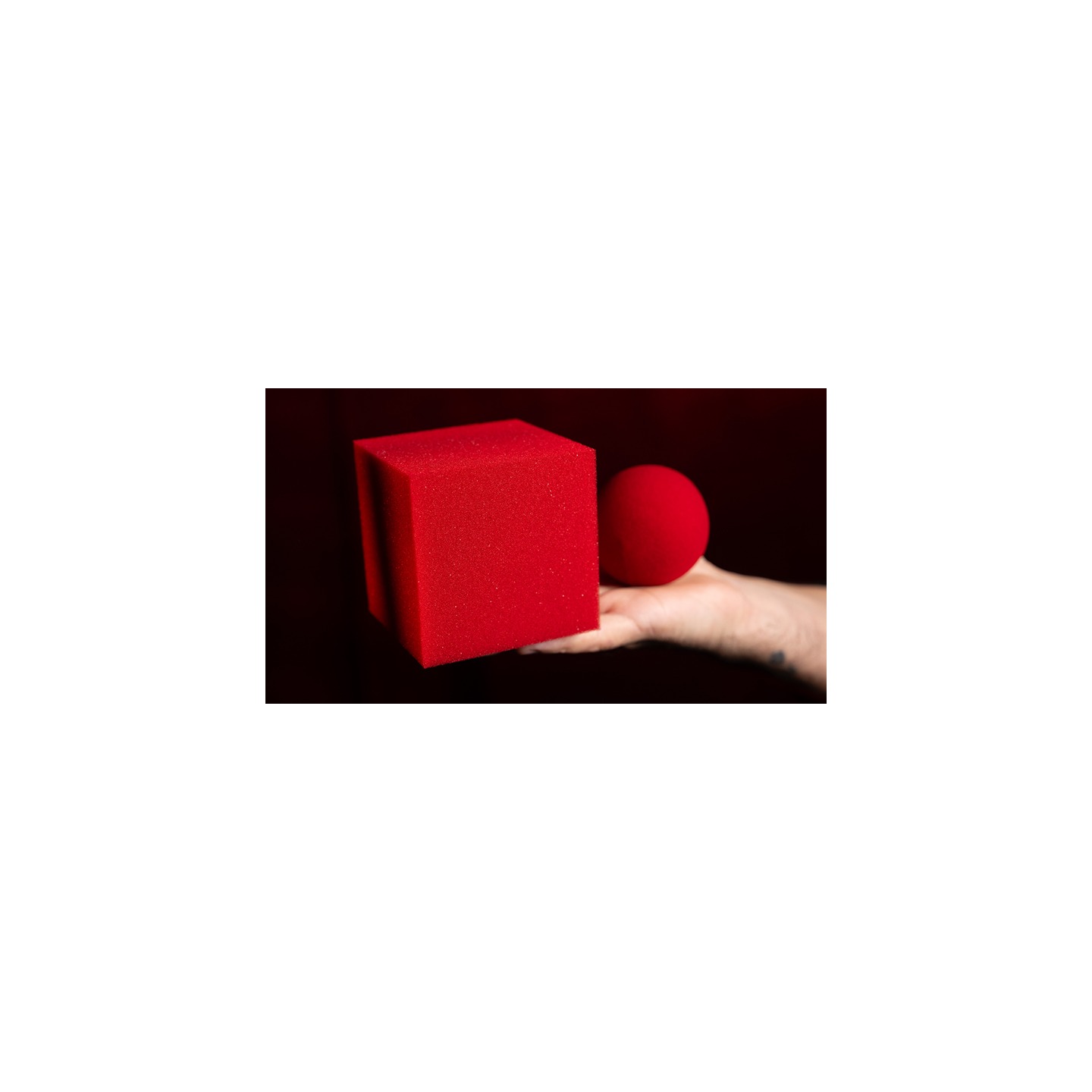 Magic Sponge Ball to Square JUMBO RED by Murphy's Magic