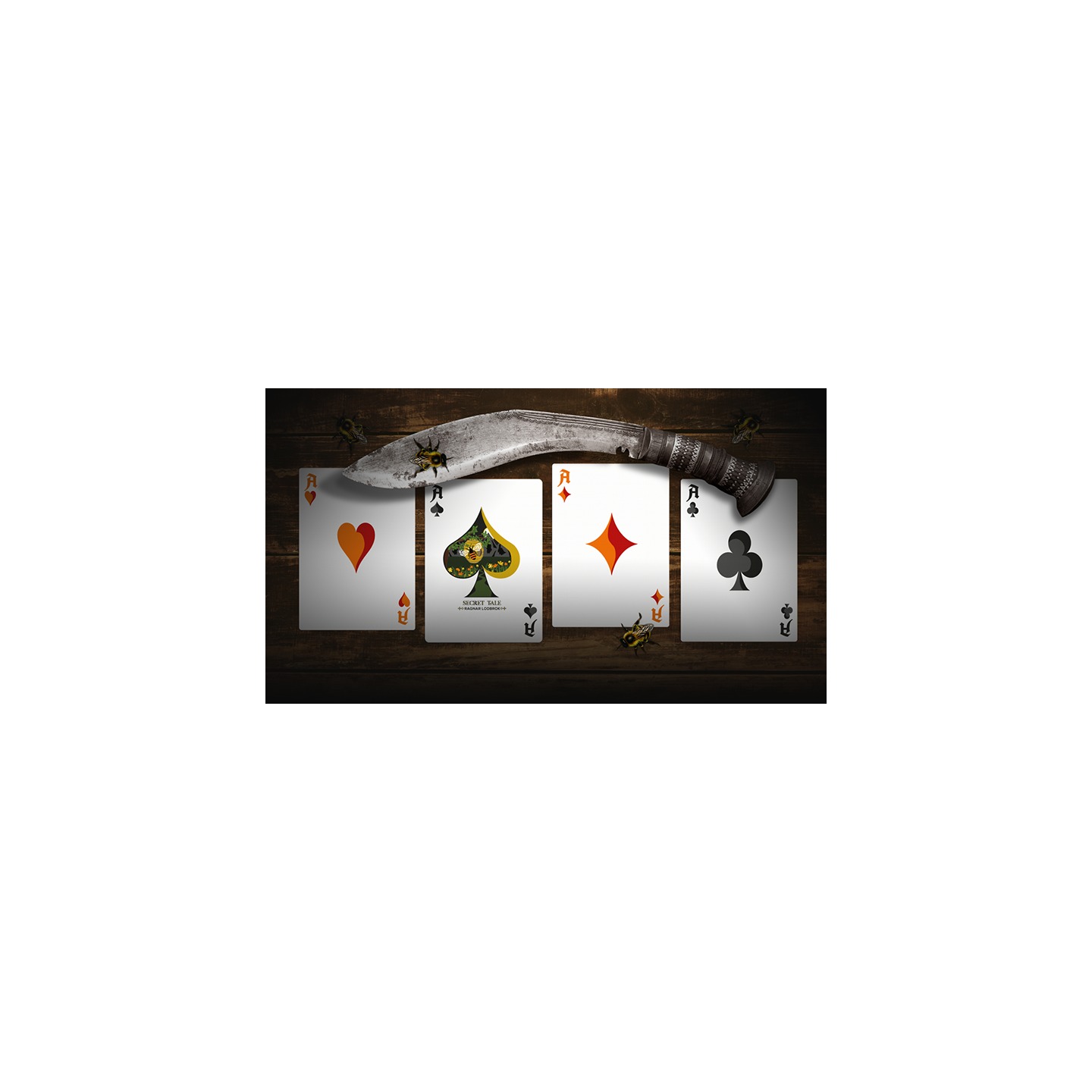 Secret Tale Ragnar MINI White Bee Playing Cards