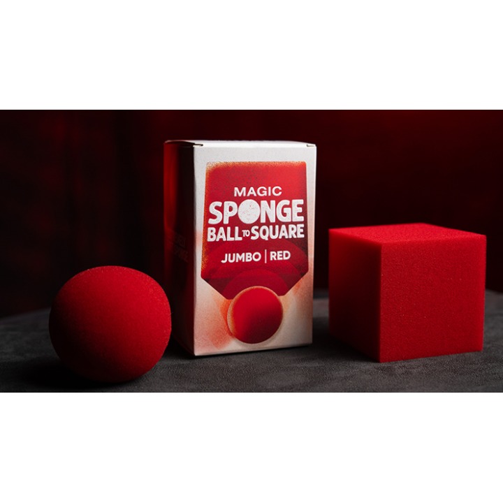 Magic Sponge Ball to Square JUMBO RED by Murphy's Magic