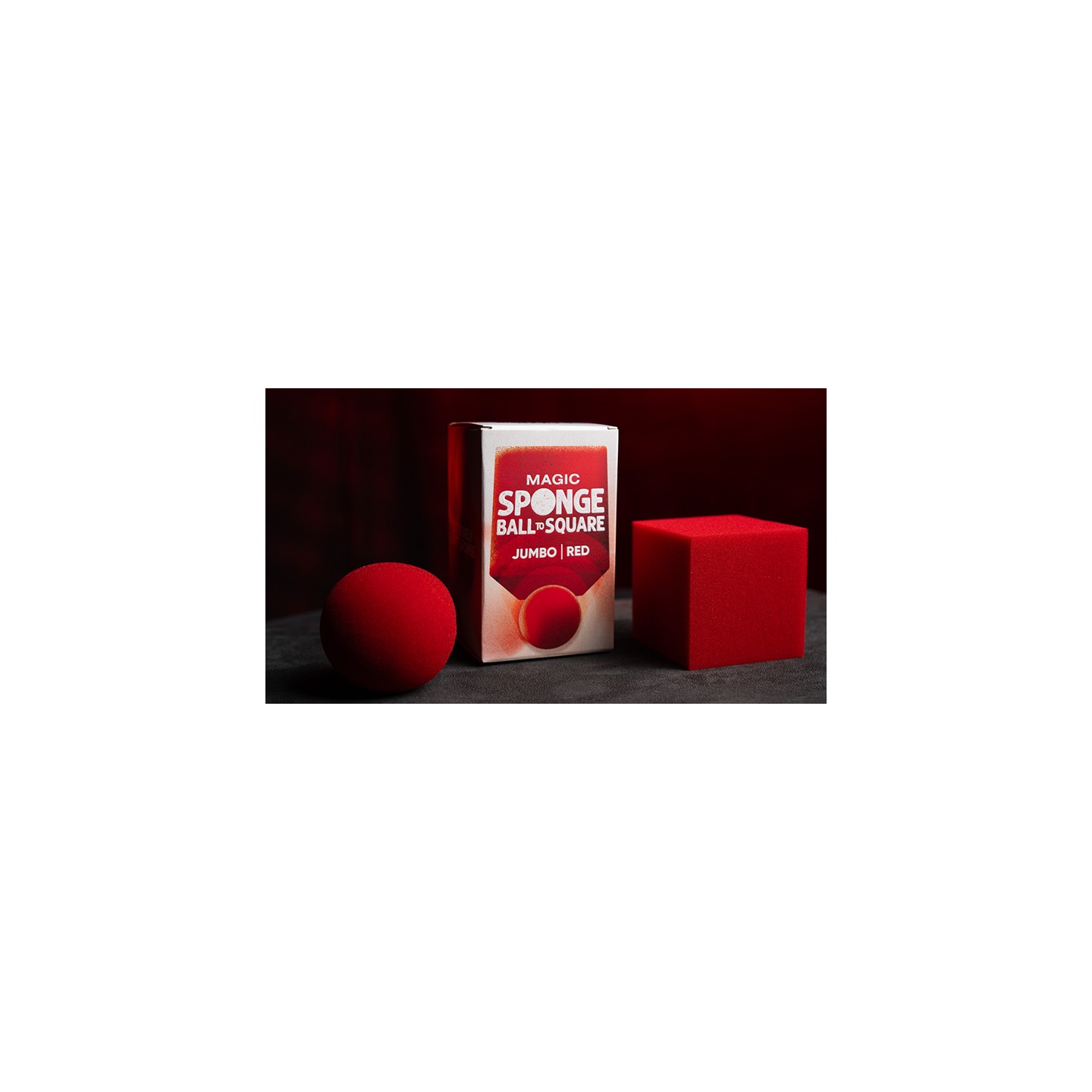 Magic Sponge Ball to Square JUMBO RED by Murphy's Magic