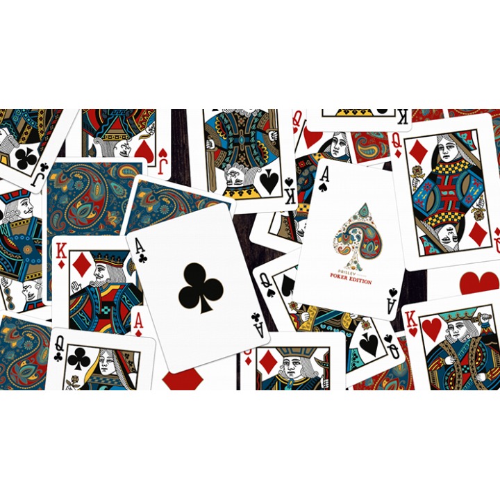 Plastic Paisley Poker Red Playing Cards by Dutch Card House Company