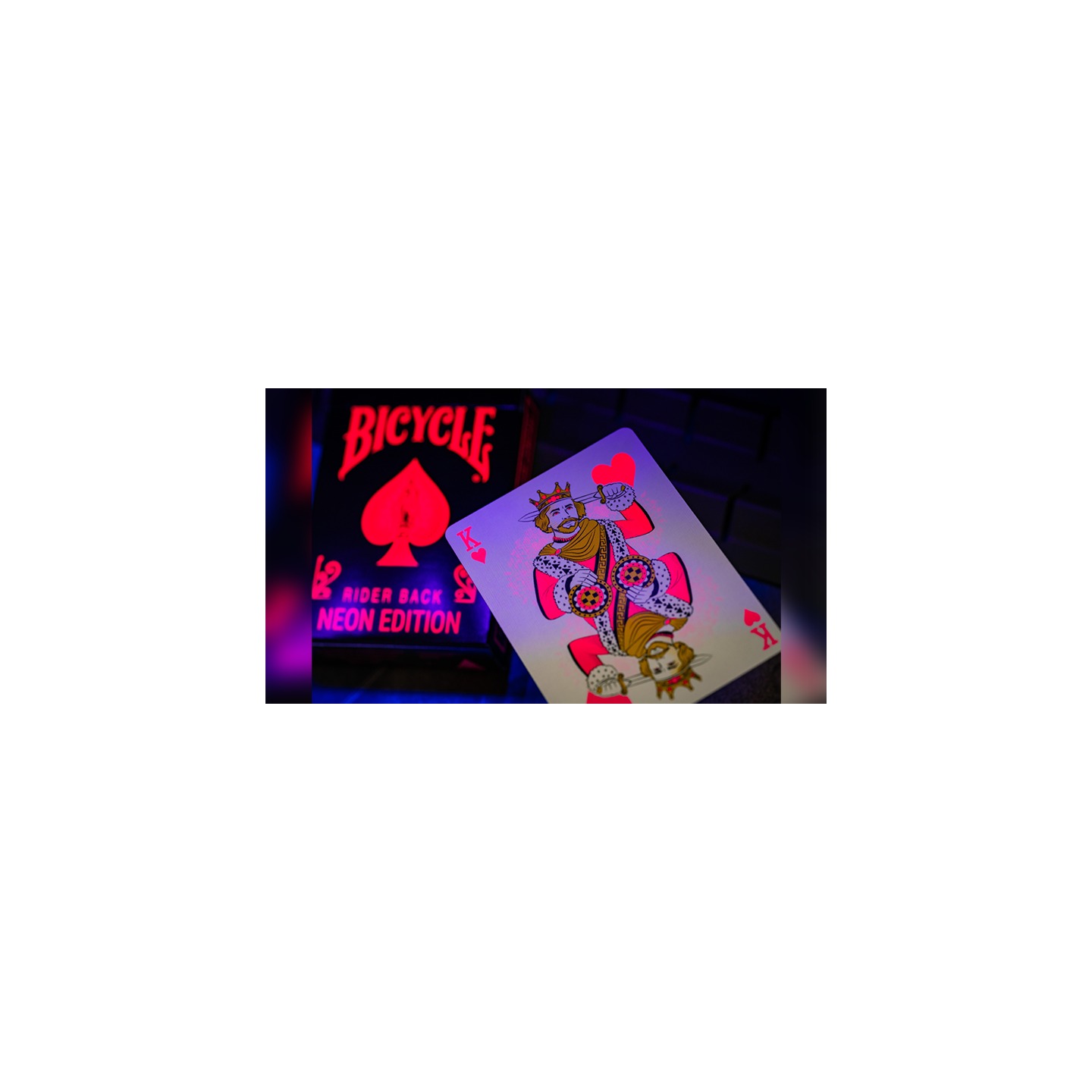 Bicycle Star-Fire Pink Neon Playing Cards