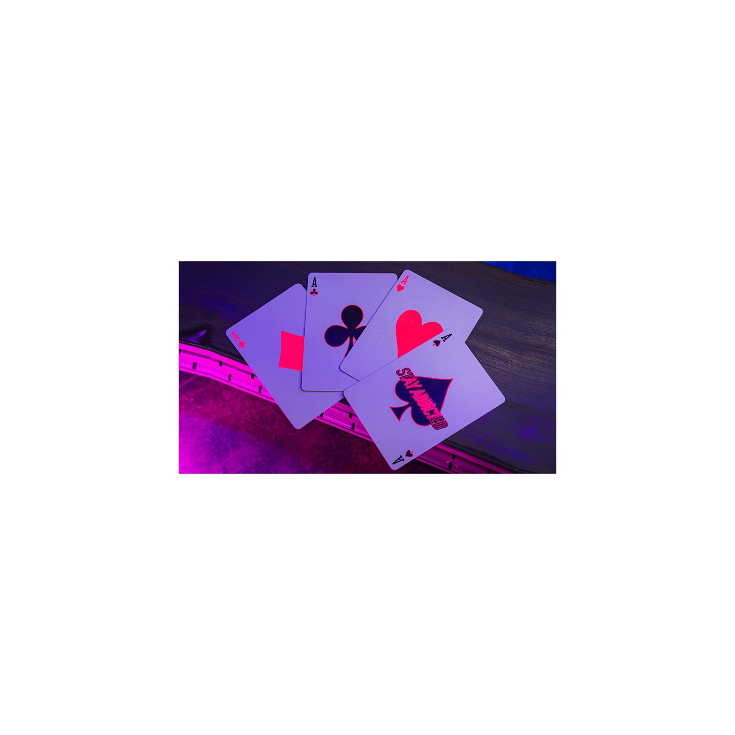 Bicycle Star-Fire Pink Neon Playing Cards