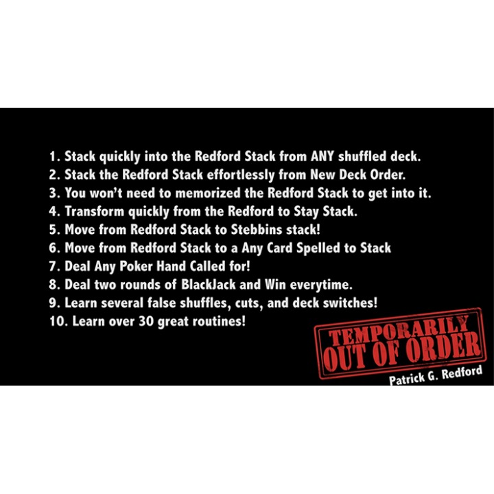 Temporarily Out of Order by Patrick Redford - Book