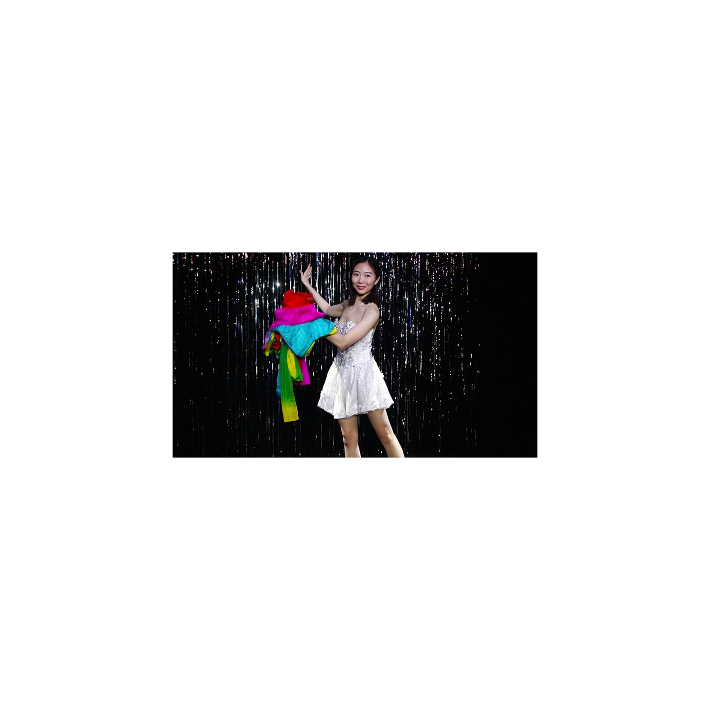 Rainbow Silk Fountain Streamer by Yan Yan Ma and Magiclism