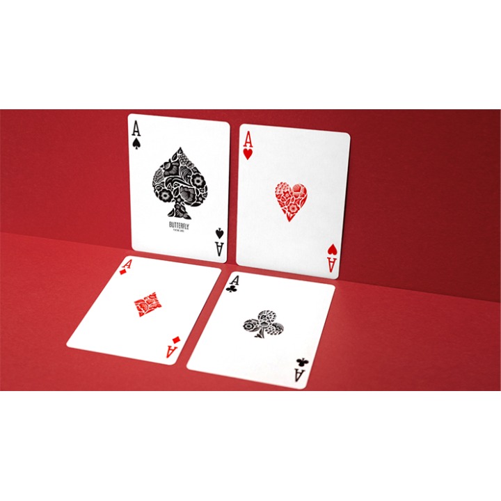 Butterfly Worker Marked Playing Cards (Red) by Ondrej Psenicka