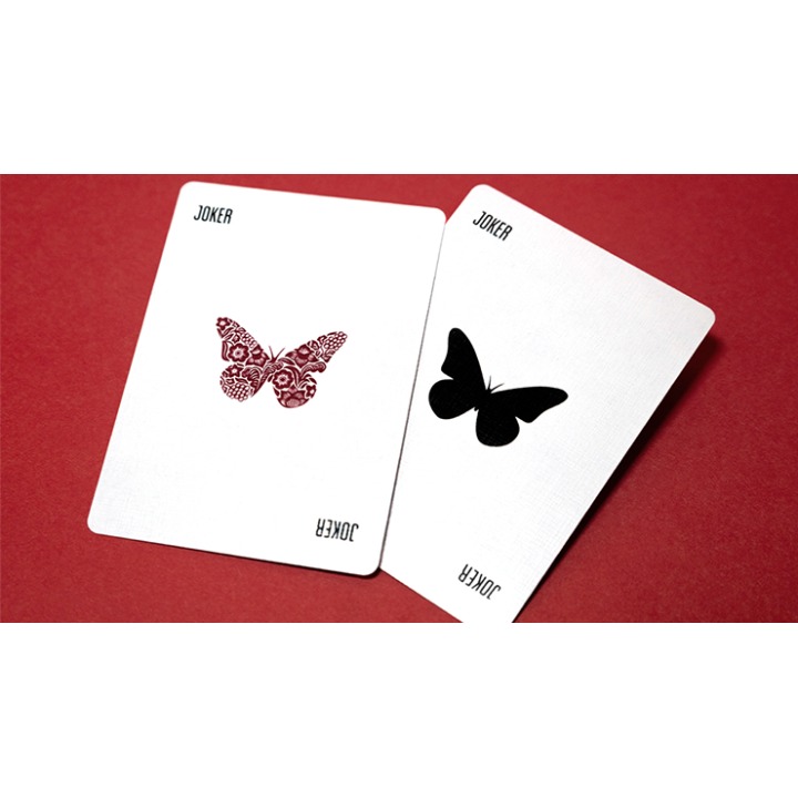 Butterfly Worker Marked Playing Cards (Red) by Ondrej Psenicka