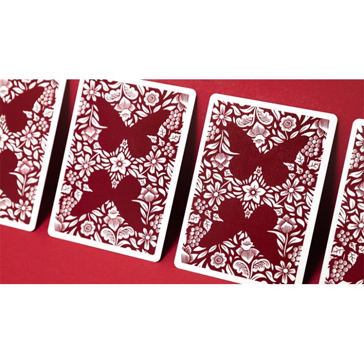 Butterfly Worker Marked Playing Cards (Red) by Ondrej Psenicka