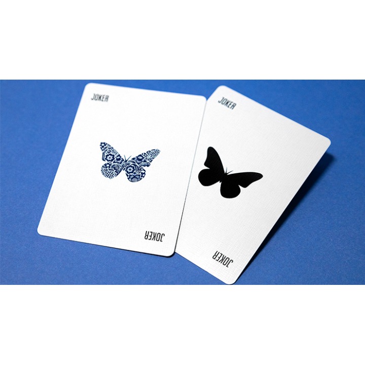 Butterfly Worker Marked V2 Playing Cards (Blue) by Ondrej Psenicka