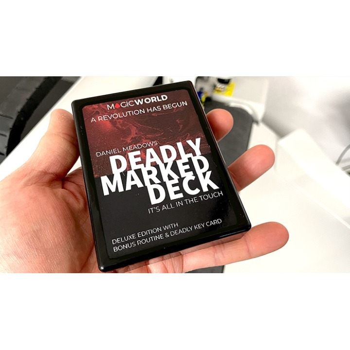 DEADLY MARKED DECK RED BICYCLE (Gimmicks and Online Instructions) by MagicWorld
