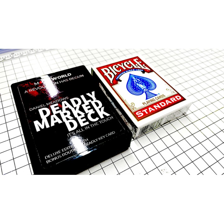 DEADLY MARKED DECK RED BICYCLE (Gimmicks and Online Instructions) by MagicWorld