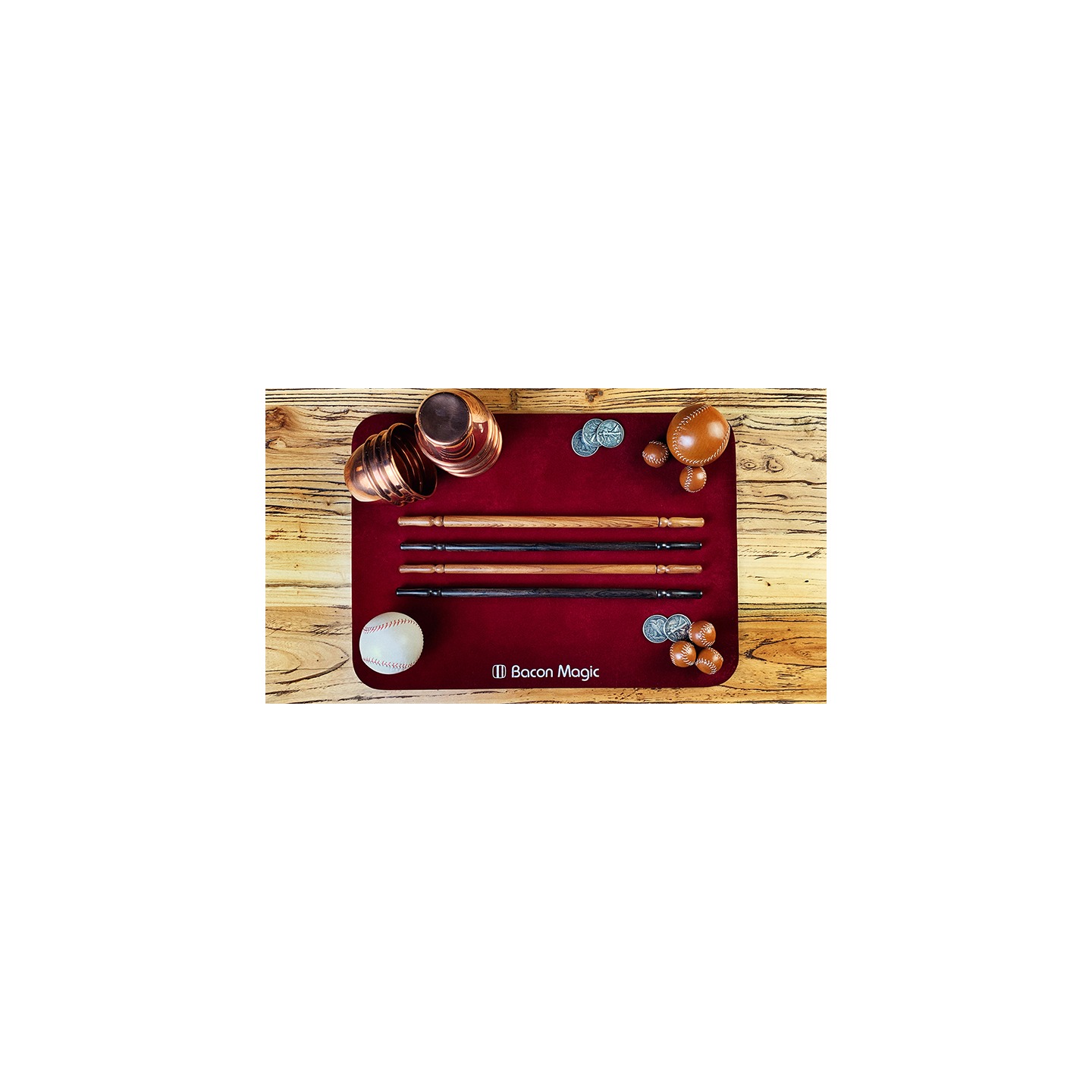 Wooden wand PRO (Standard Black) by Harry He & Bacon Magic