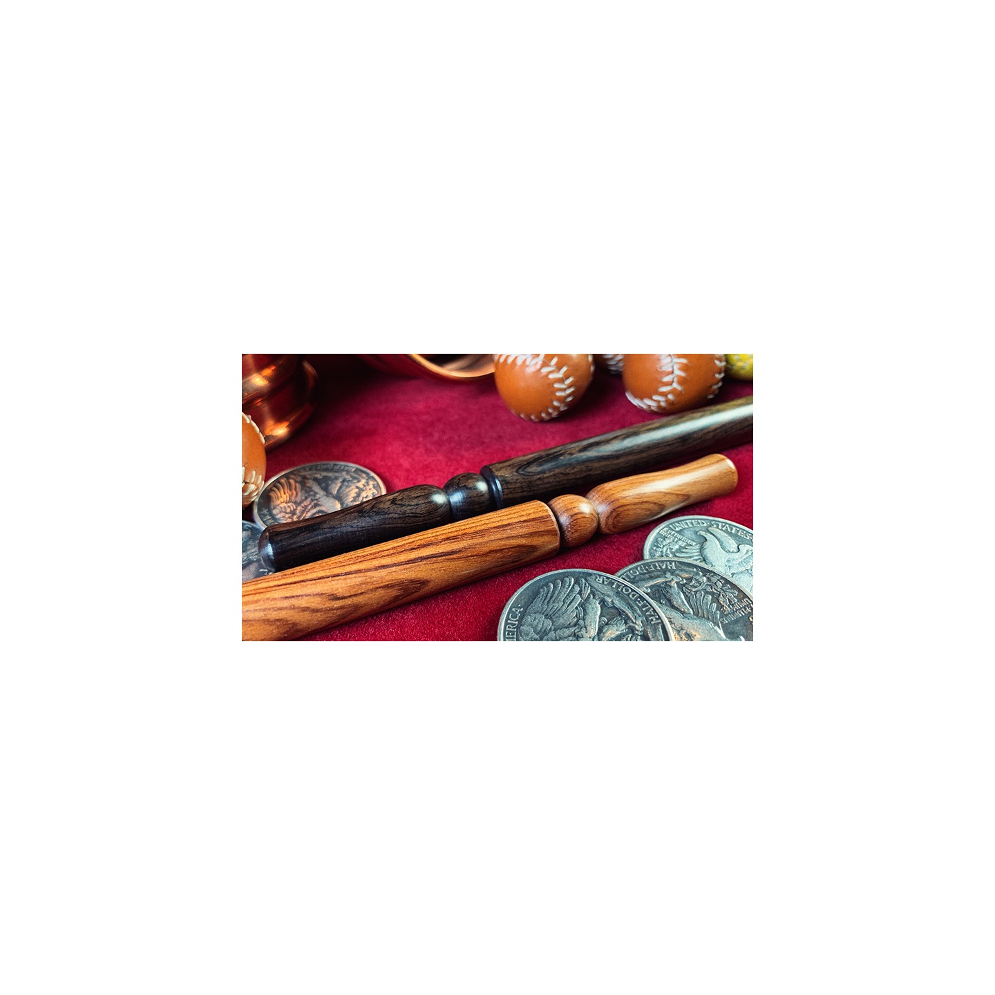 Wooden wand PRO (Standard Black) by Harry He & Bacon Magic