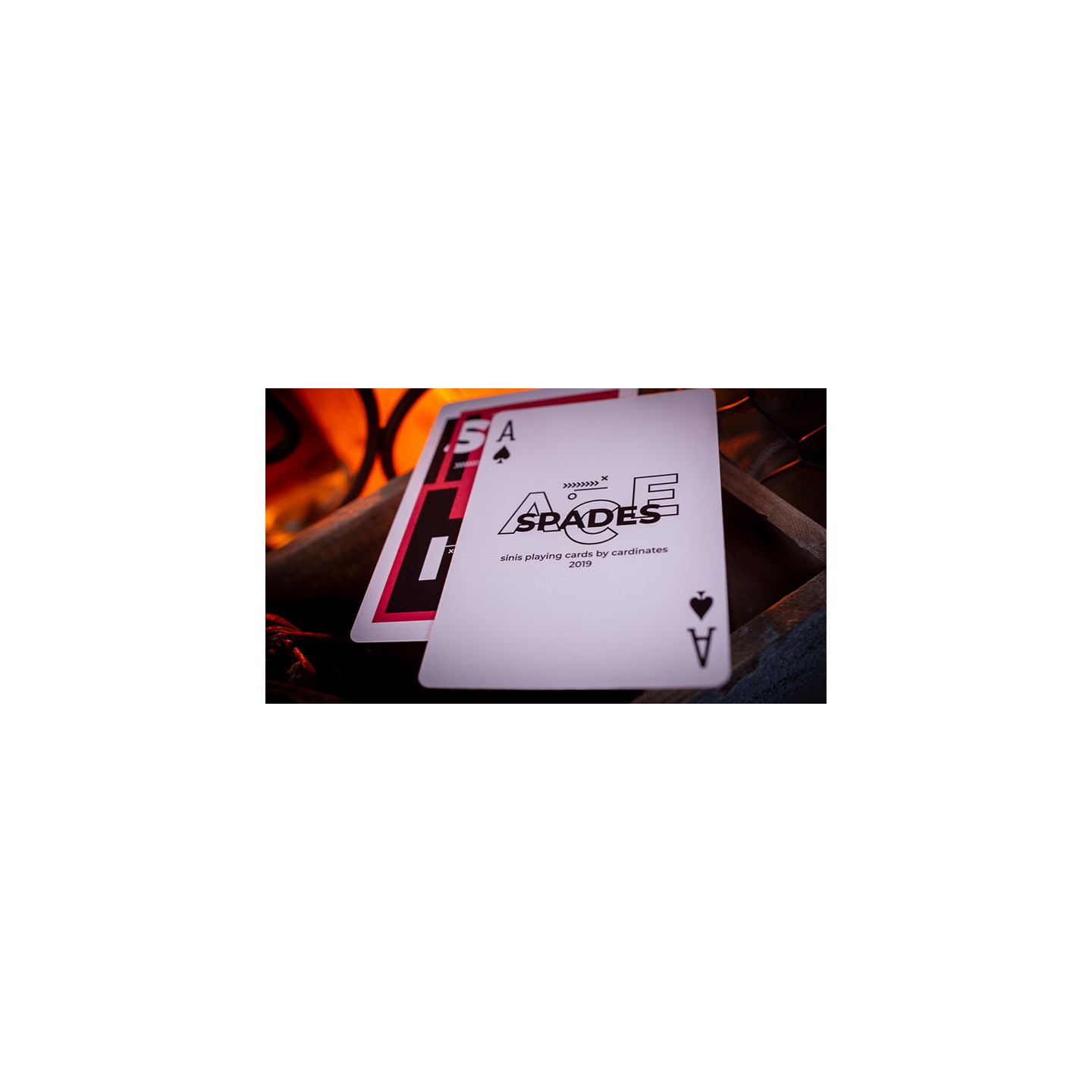 Sinis (Raspberry and Black) Playing Cards by Marc Ventosa