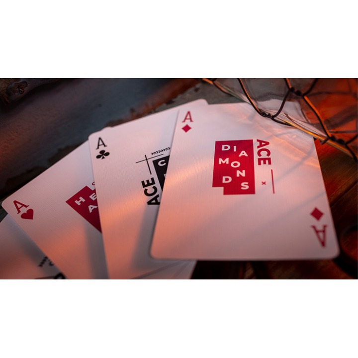 Sinis (Raspberry and Black) Playing Cards by Marc Ventosa