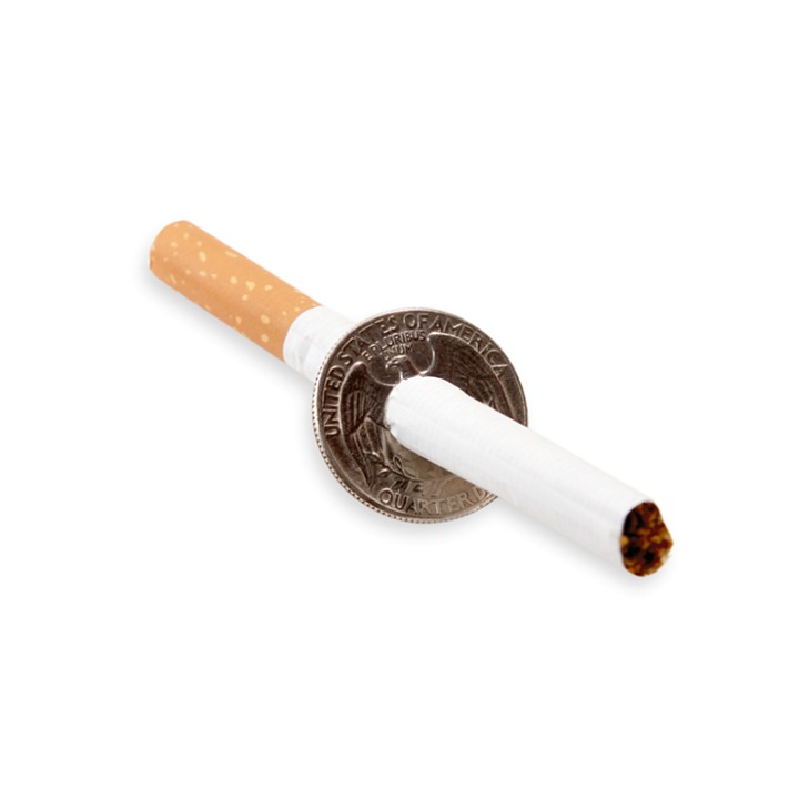 Cigarette Thru Quarter (One Sided) by Eagle Coins