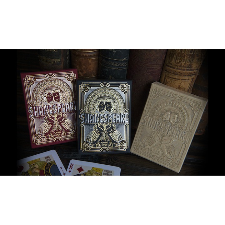 Shakespeare (Burgundy) Playing Cards