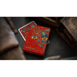 Plastic Paisley Poker Red Playing Cards by Dutch Card House Company