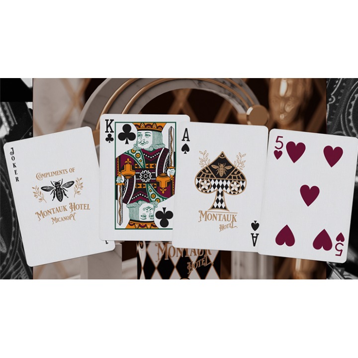 Montauk Hotel Burgundy Playing Cards by Gemini