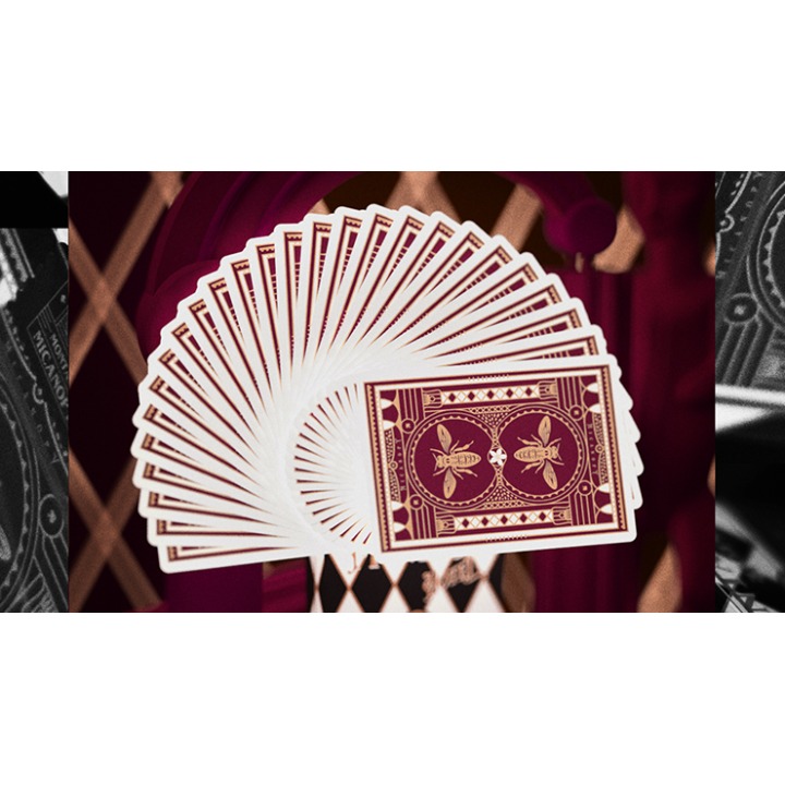 Montauk Hotel Burgundy Playing Cards by Gemini