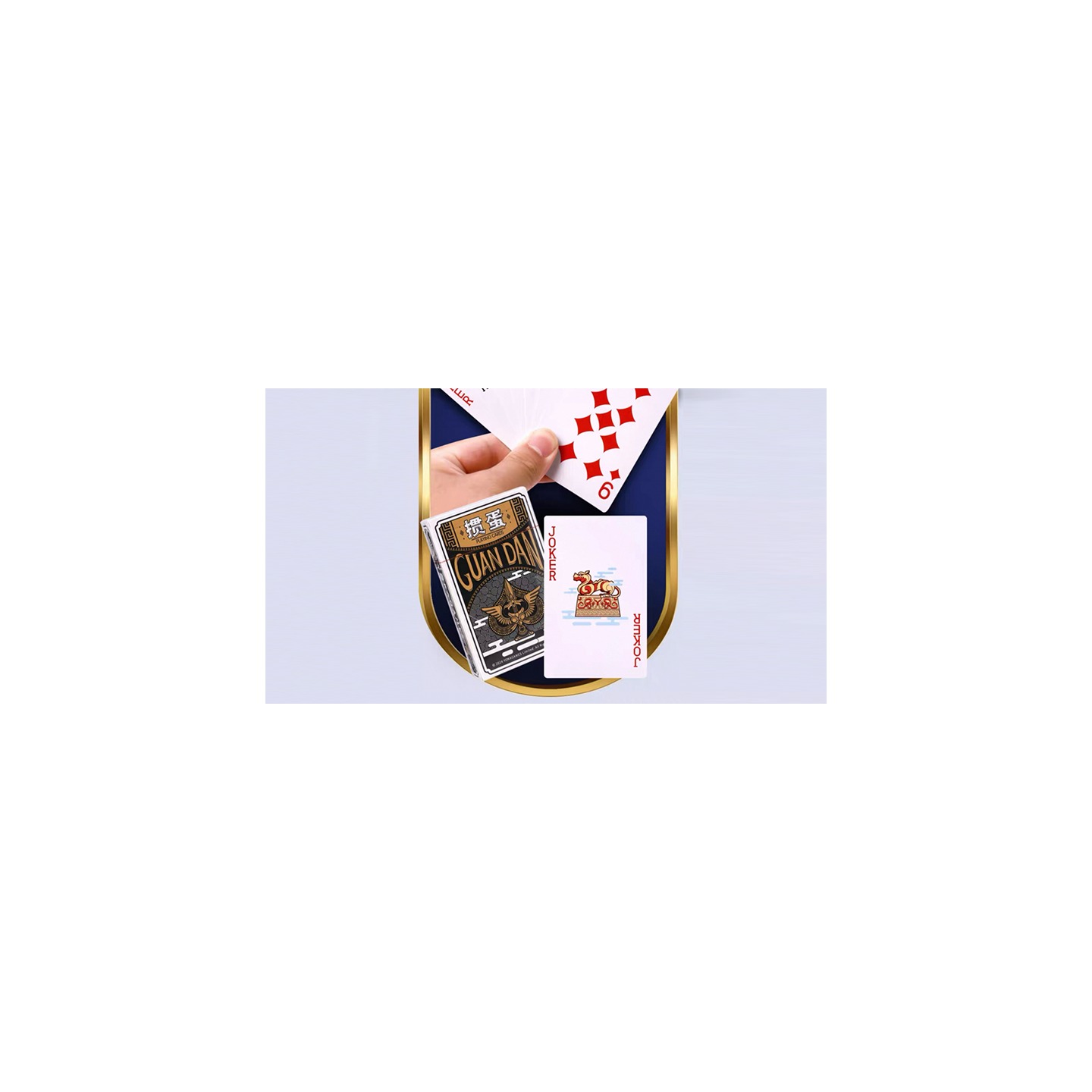 GUAN DAM -Warriors of the Three Kingdoms (Black) Playing Cards by YOKAGAME