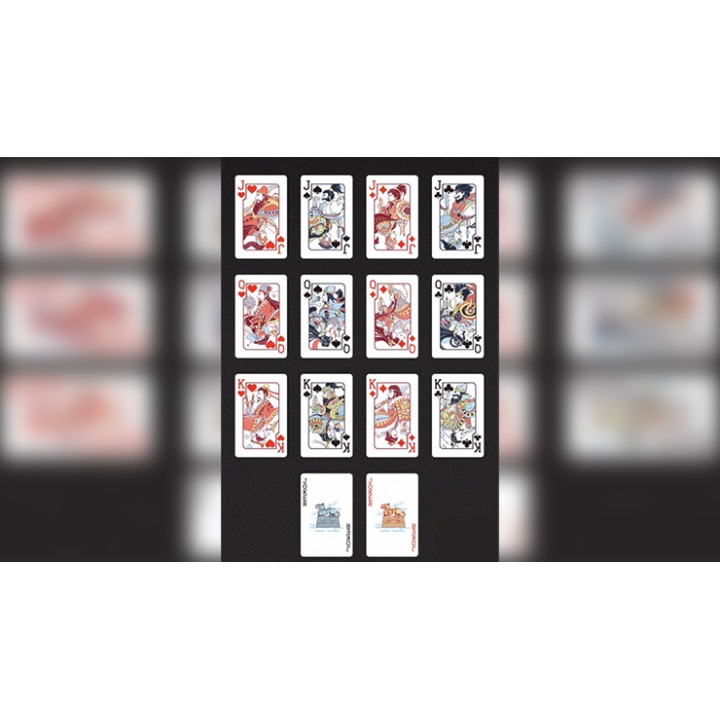 GUAN DAM -Warriors of the Three Kingdoms (Black) Playing Cards by YOKAGAME