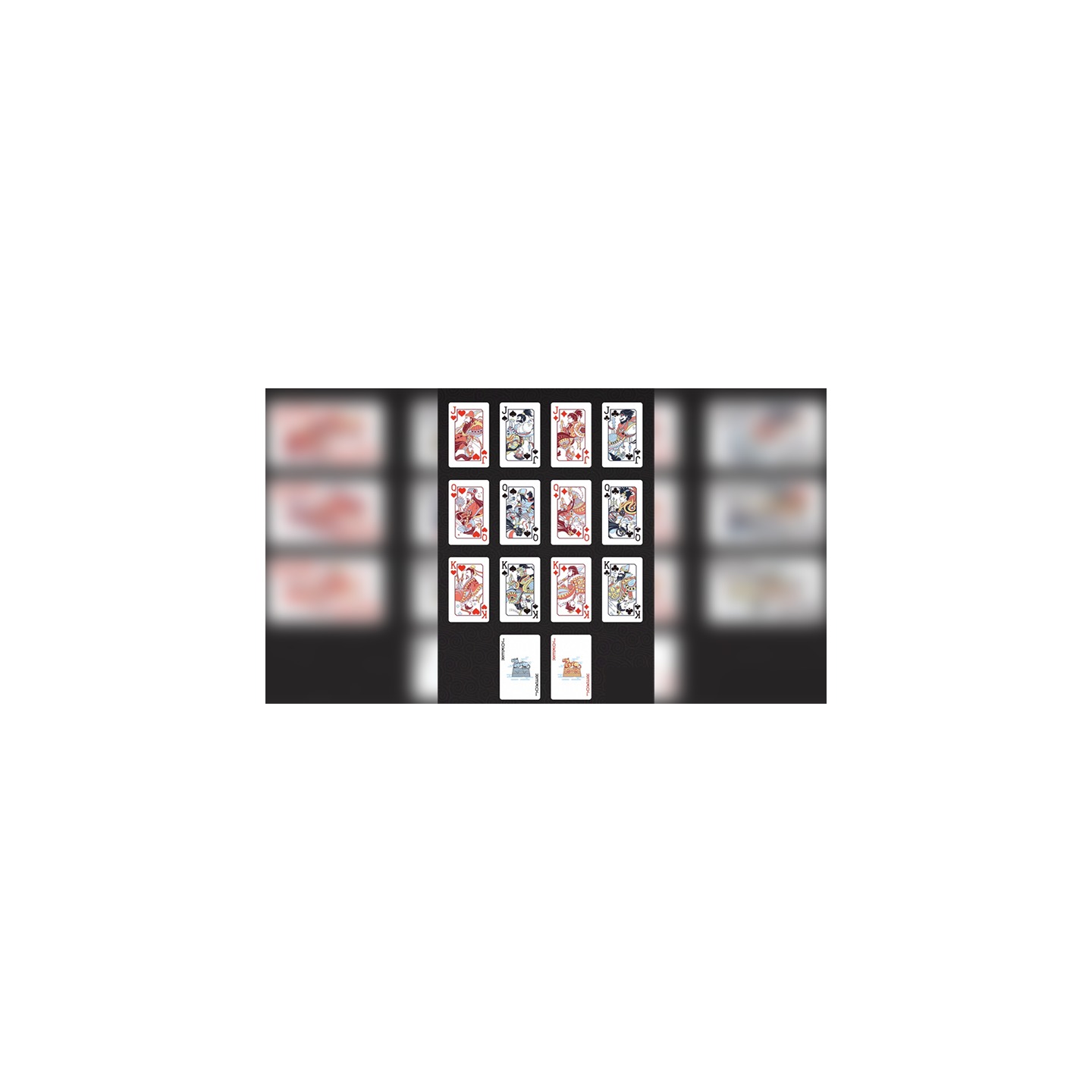 GUAN DAM -Warriors of the Three Kingdoms (Black) Playing Cards by YOKAGAME