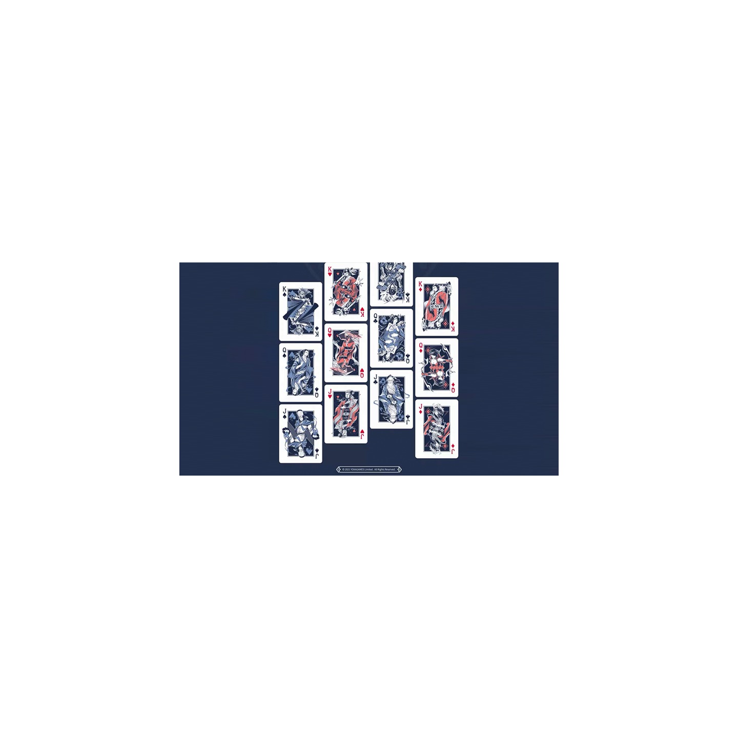 Warriors Of Three Kingdoms (Blue) Playing Cards by YOKAGAME