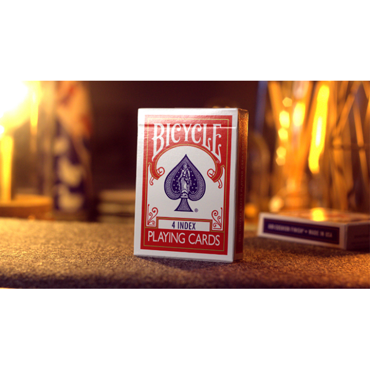 Bicycle 4 Index Red (Gimmicks and Online Instructions)
