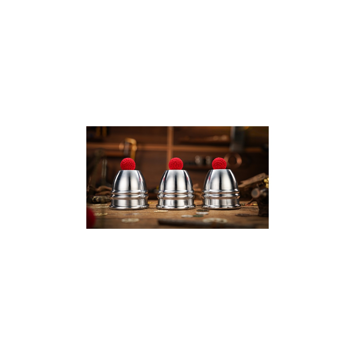 Aluminum Alloy Cups and Balls Set by TCC Magic