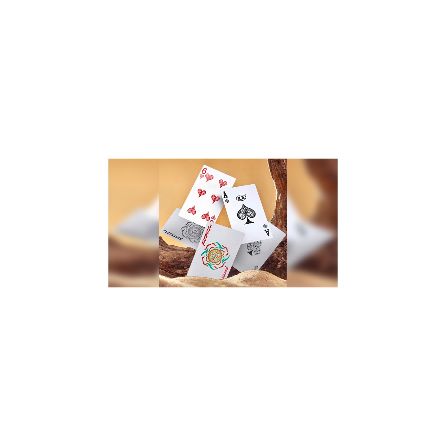 Three Rabbits with Ears Playing Cards