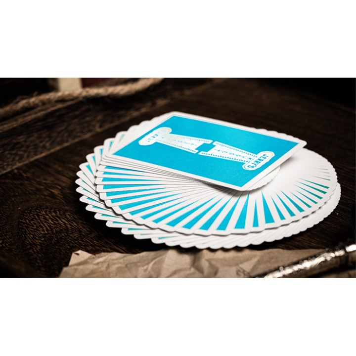 Jerry's Nugget (Icey Blue) Marked Monotone Playing Cards