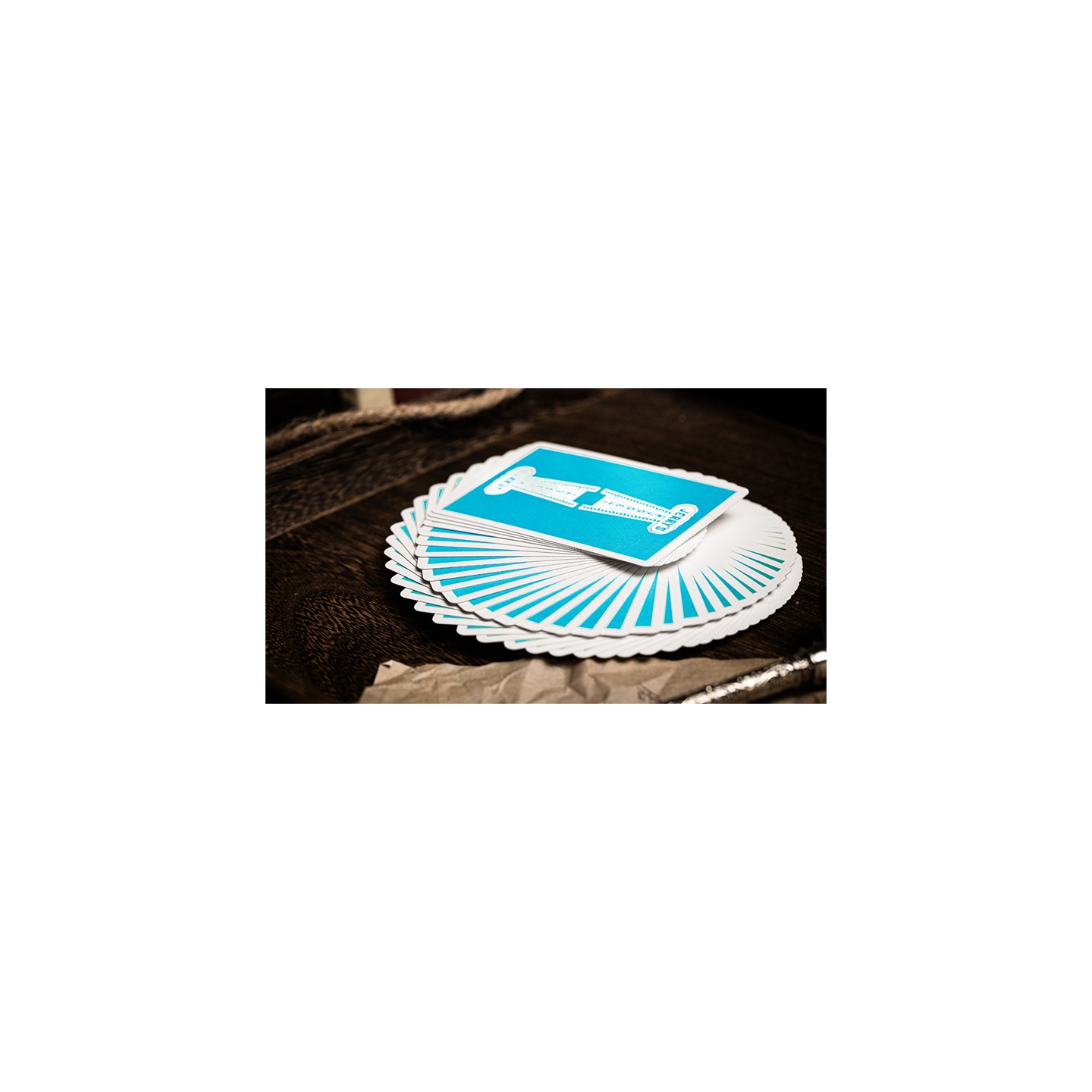 Jerry's Nugget (Icey Blue) Marked Monotone Playing Cards