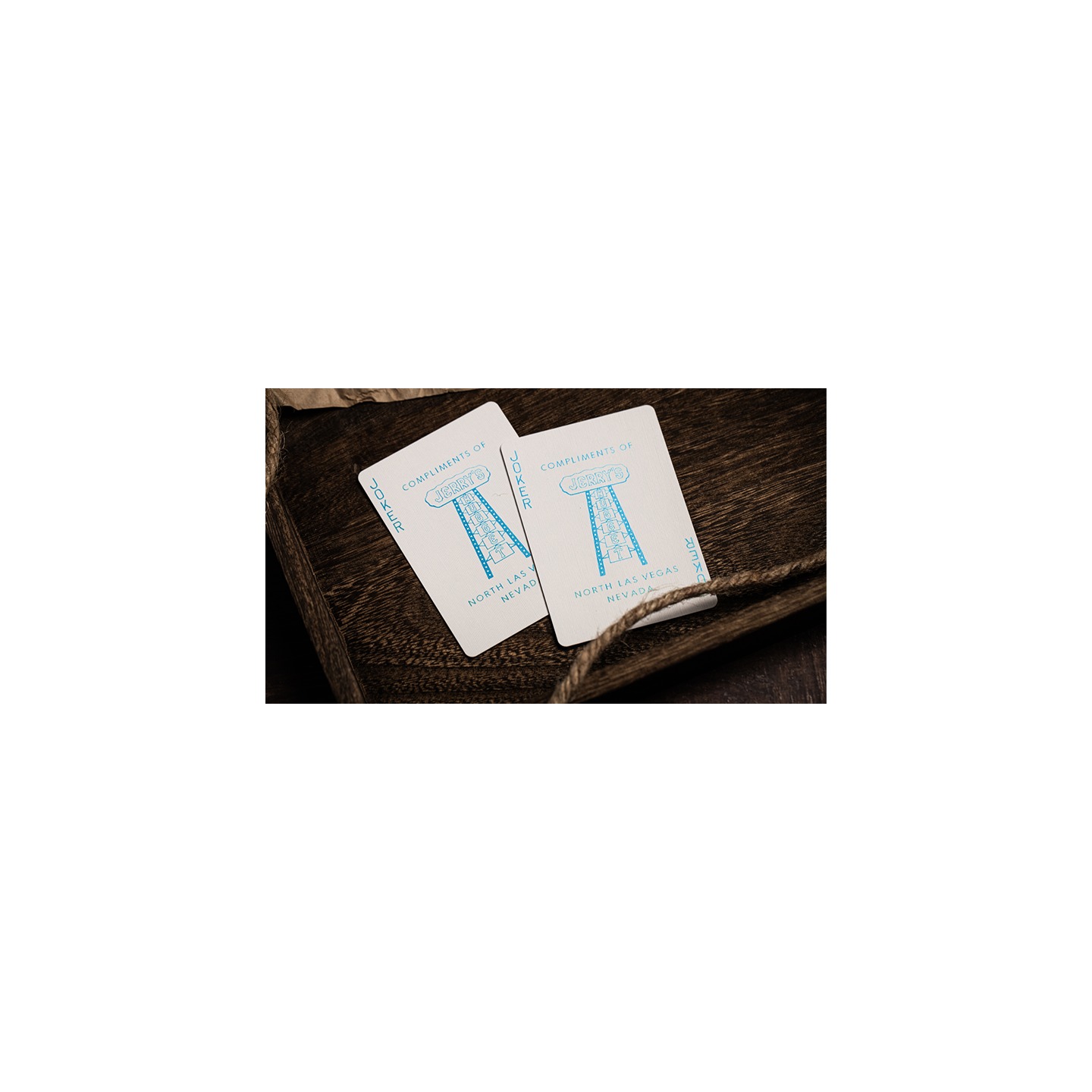 Jerry's Nugget (Icey Blue) Marked Monotone Playing Cards
