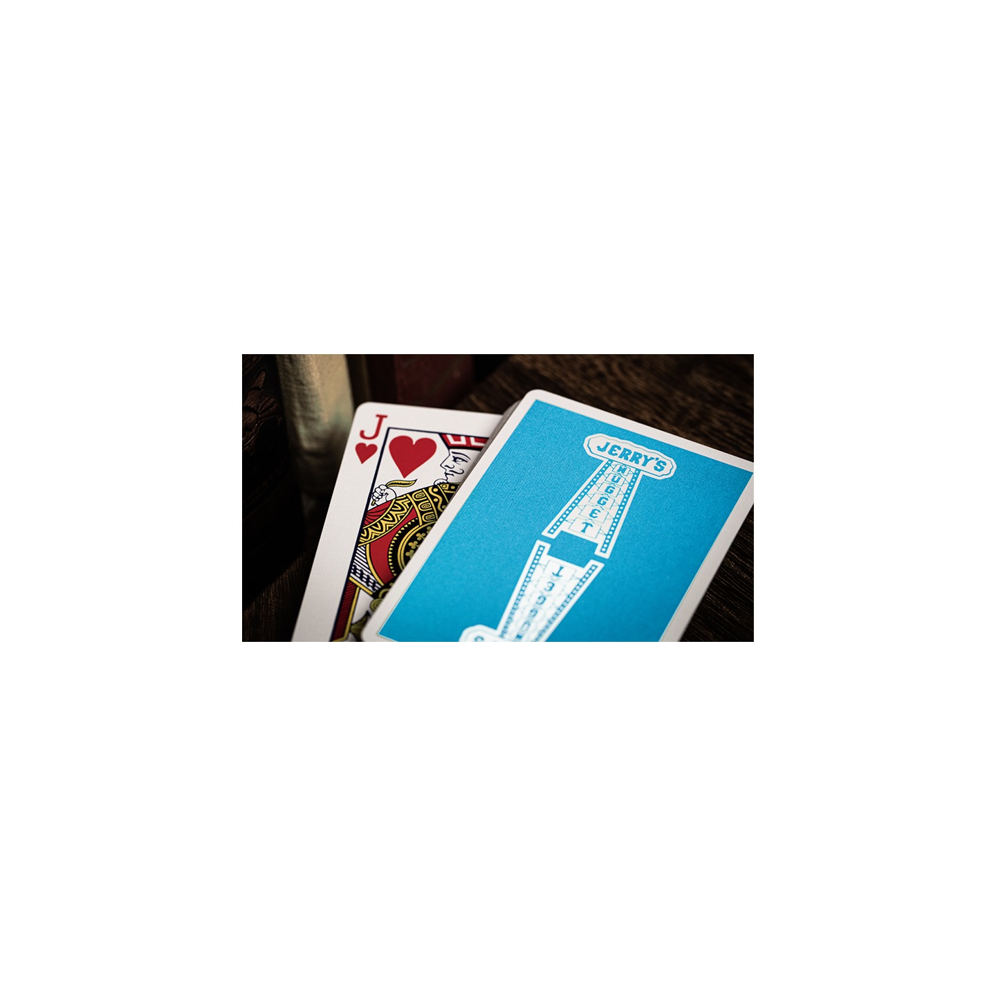 Jerry's Nugget (Icey Blue) Marked Monotone Playing Cards