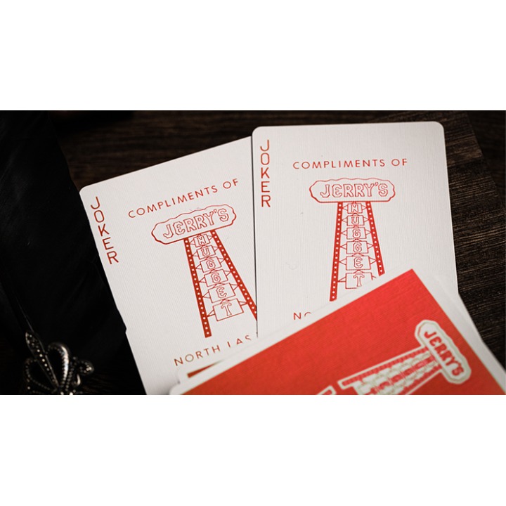 Jerry's Nugget (Atomic Red) Marked Monotone Playing Cards