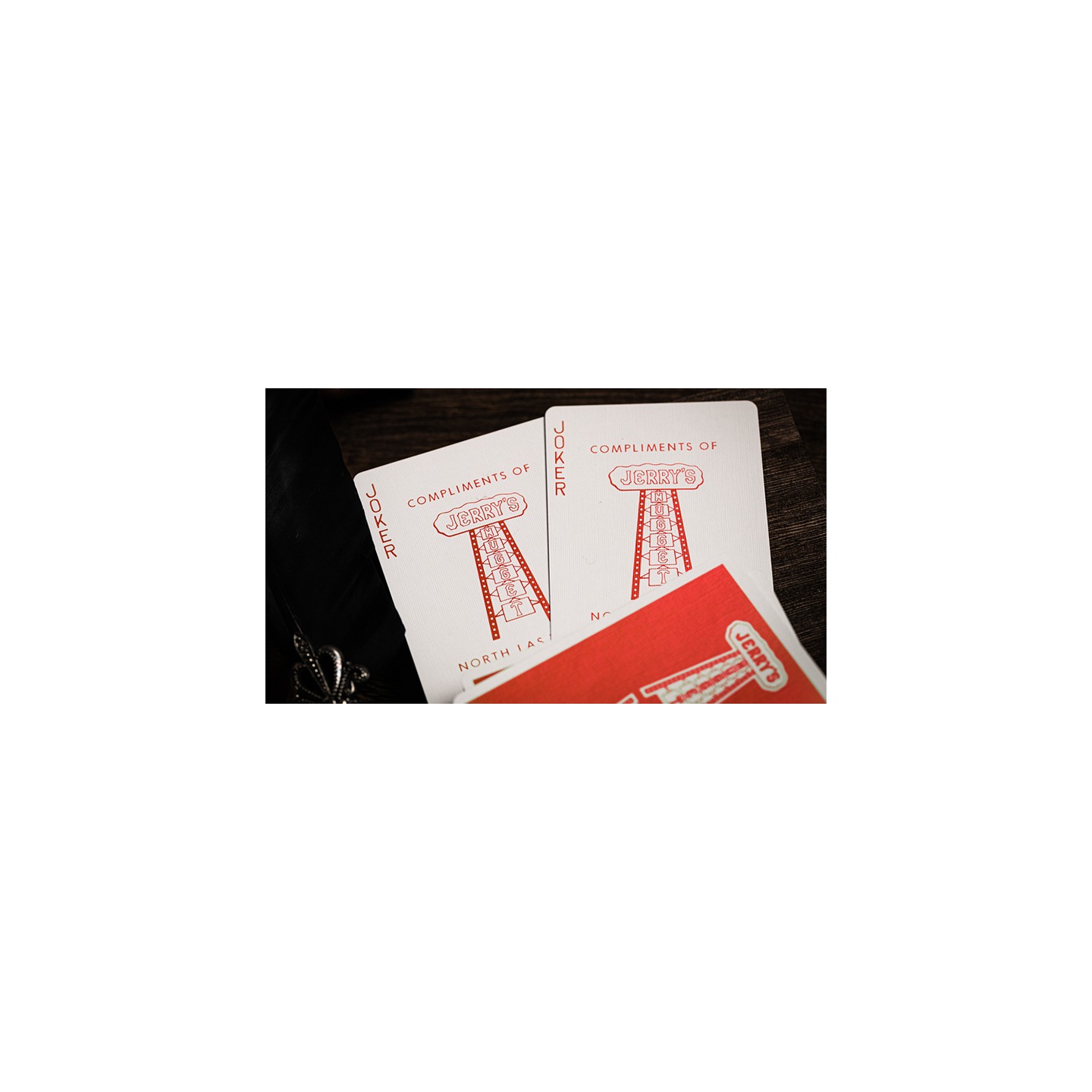 Jerry's Nugget (Atomic Red) Marked Monotone Playing Cards