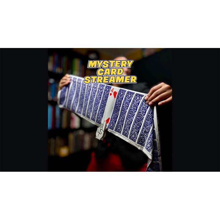 Mystery Card Streamer (Blue 4 of Hearts) by PlayTime Magic DEFMA