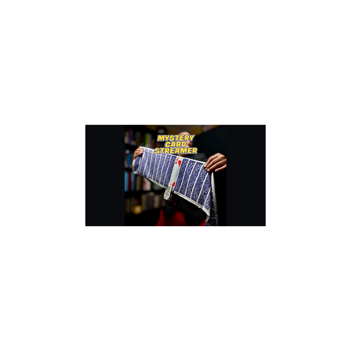 Mystery Card Streamer (Blue 4 of Hearts) by PlayTime Magic DEFMA